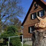 Zaunkönig wird geschnitzt