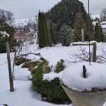 Alles mit Schnee bedeckt